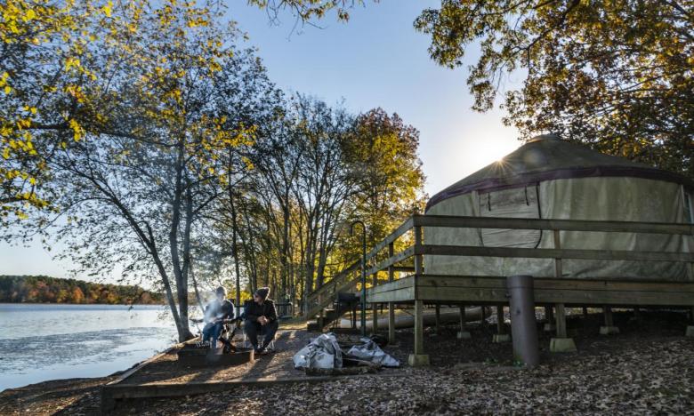 A YURT at Petit Jean State Park